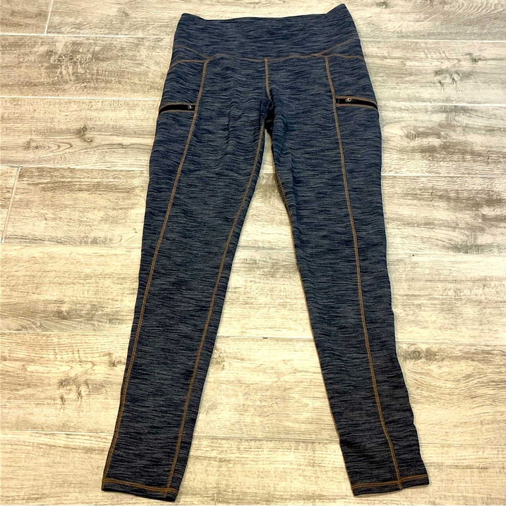 Athleta Cozy Drifter Side Zip Pockets Ankle Leggings Size Small 258064 Gray‎